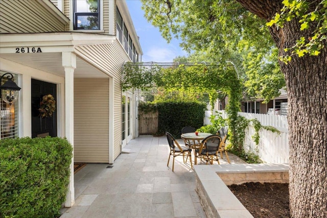 2616 Jefferson St Unit A, Austin, TX 78703 - view of patio / terrace featuring outdoor dining space