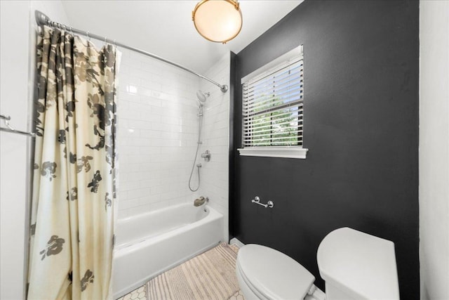 2616 Jefferson St Unit A, Austin, TX 78703 - full bathroom with shower / bath combination with curtain and tile patterned flooring