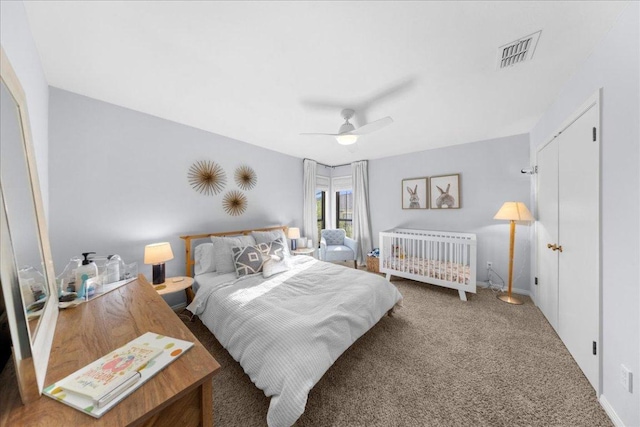 2616 Jefferson St Unit A, Austin, TX 78703 - carpeted bedroom featuring a ceiling fan