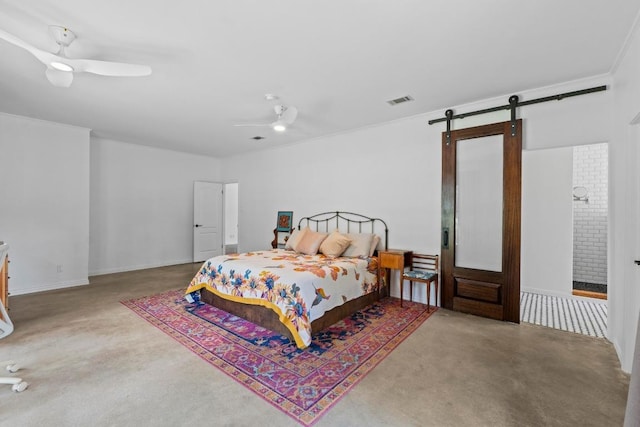 11302 Centennial Trl, Austin, TX 78726 - bedroom with a barn door and baseboards