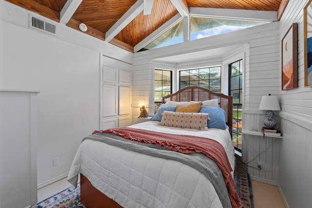 11302 Centennial Trl, Austin, TX 78726 - bedroom with wooden ceiling and wood walls