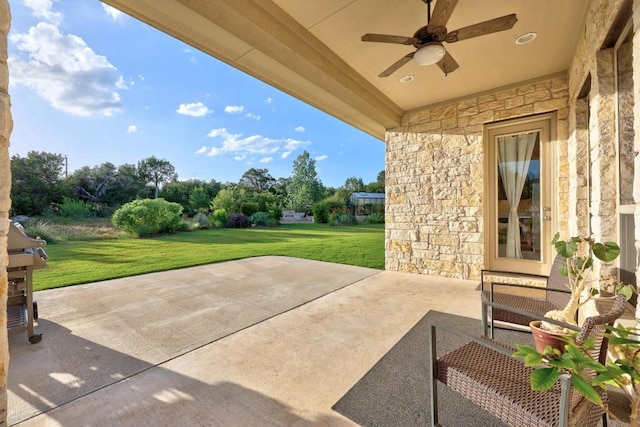 707 Campino Dr, Cedar Park, TX 78613 - view of patio with a ceiling fan