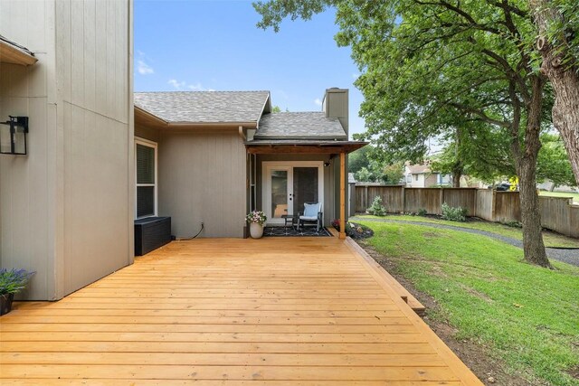 2901 Rochelle Dr, Austin, TX 78748 - deck with a fenced backyard and french doors