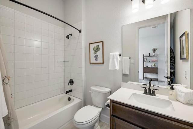 409 July Johnson Dr, Austin, TX 78737 - bathroom featuring shower / bathtub combination with curtain and vanity