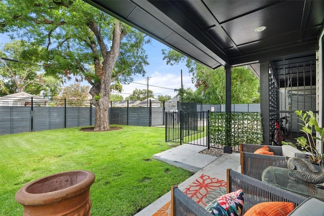1125 Tillery St Unit 1A, Austin, TX 78702 - fenced backyard with a patio
