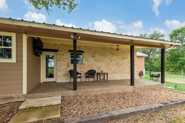 9769 Fm 1361, Snook, TX 77879 - view of patio / terrace with a ceiling fan