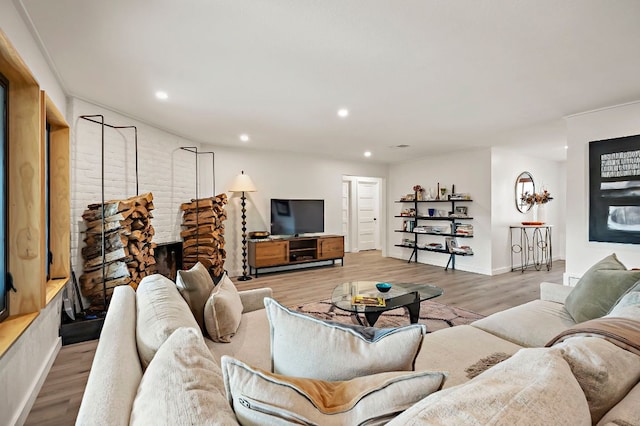 6101 Bridlington Cir, Austin, TX 78745 - living room with wood finished floors and recessed lighting