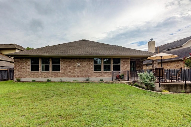11125 Cap Stone Dr, Austin, TX 78739 - back of property with brick siding and a chimney