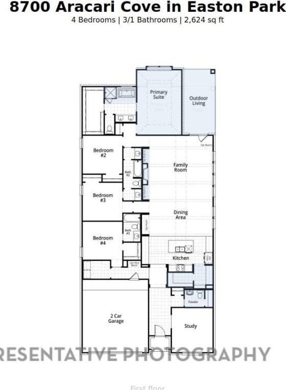 8700 Aracari Cv, Austin, TX 78744 - view of property floor plan