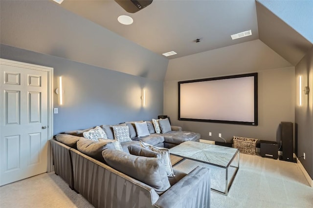 217 Emerald Ridge Dr, Austin, TX 78732 - carpeted cinema with lofted ceiling