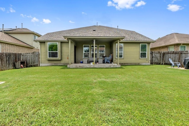 137 Paul Azinger Dr, Round Rock, TX 78664 - back of property with a patio and a fenced backyard