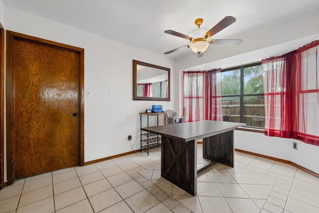 1303 Creekview Dr, Round Rock, TX 78681 - office space featuring ceiling fan and light tile patterned flooring