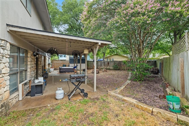 1303 Creekview Dr, Round Rock, TX 78681 - fenced backyard featuring a patio area
