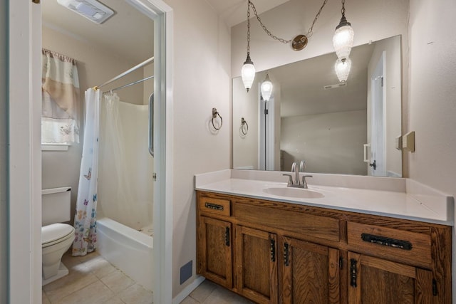 236 Lodestone Cir, Cedar Park, TX 78613 - full bathroom with tile patterned flooring, vanity, and shower / tub combo