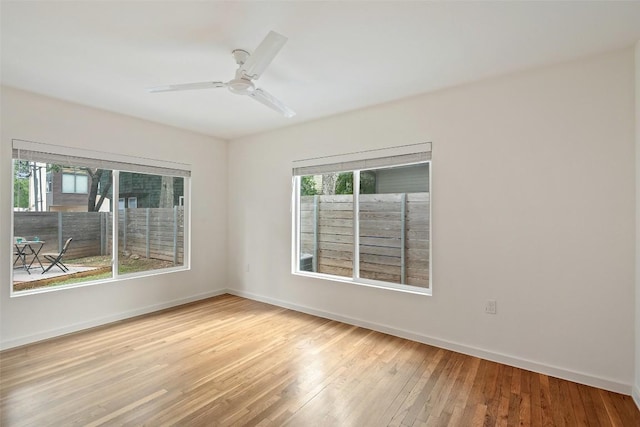 5507 Duval St Unit A, Austin, TX 78751 - unfurnished room featuring wood finished floors and a ceiling fan