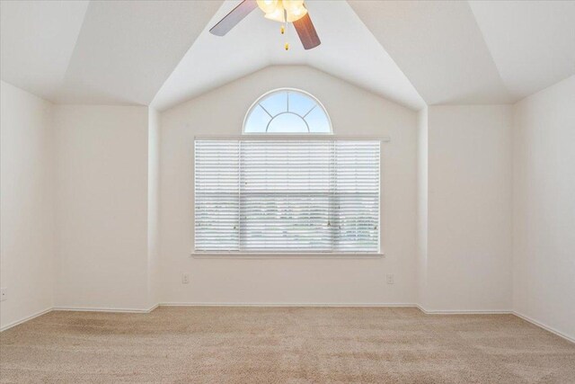 3211 Malmaison Rd, Killeen, TX 76542 - carpeted empty room with plenty of natural light, a ceiling fan, and lofted ceiling
