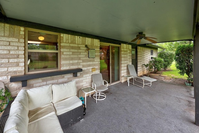 1411 Shenandoah Dr, Cedar Park, TX 78613 - view of patio with ceiling fan and an outdoor hangout area