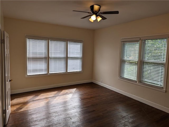 308 Taylor Rd, Elgin, TX 78621 - unfurnished room featuring dark wood-style flooring and a ceiling fan