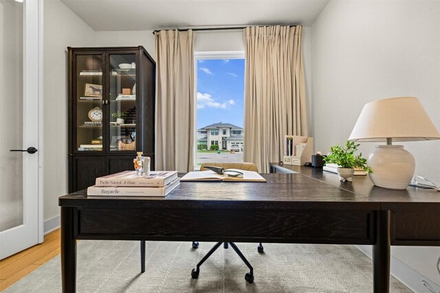 8405 Ambergill Ct, Austin, TX 78744 - office featuring wood finished floors