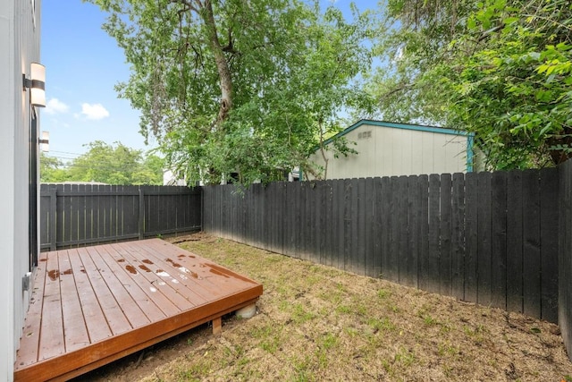 4428 Jinx Ave Unit 2, Austin, TX 78745 - fenced backyard with a wooden deck