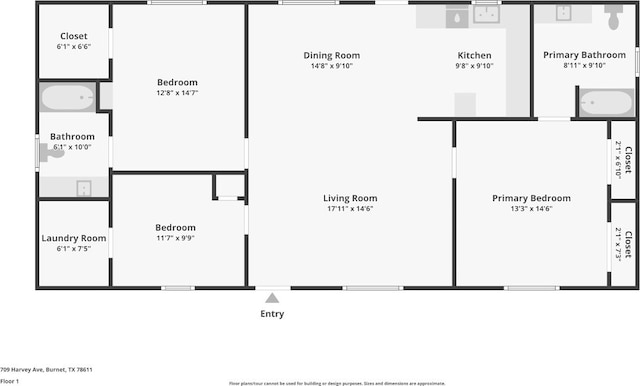 709 Harvey Ave, Burnet, TX 78611 - view of home floor plan
