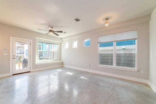 1904 Cleese Dr Unit 172, Austin, TX 78741 - empty room with concrete floors and ceiling fan