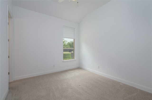 1404 Scenic Oaks Dr, Georgetown, TX 78628 - carpeted empty room with lofted ceiling and a ceiling fan