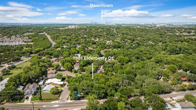 7801 Elderberry Dr, Austin, TX 78745 - drone / aerial view of a heavily wooded area