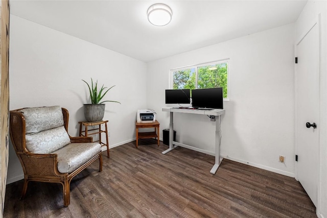 7801 Elderberry Dr, Austin, TX 78745 - office area featuring wood finished floors