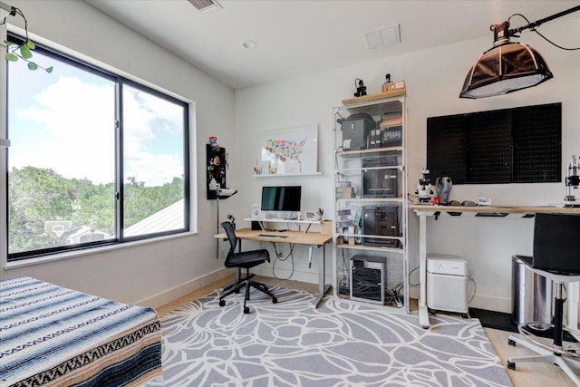 8009 Golden Oaks Ln, Austin, TX 78737 - office with wood finished floors