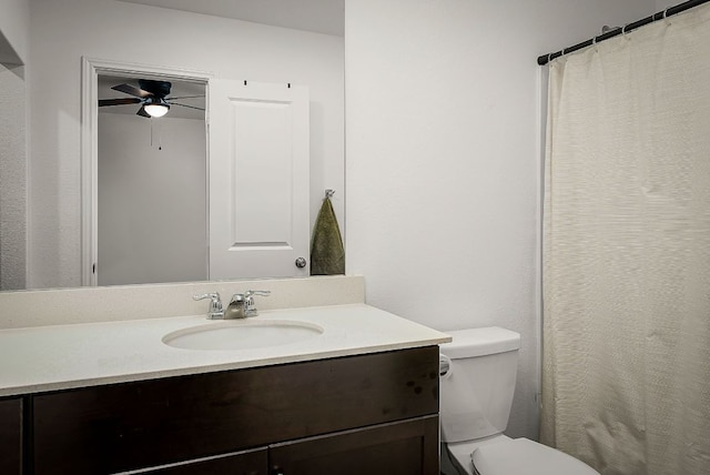 175 Amber Gln, Maxwell, TX 78656 - bathroom with a ceiling fan, vanity, and curtained shower