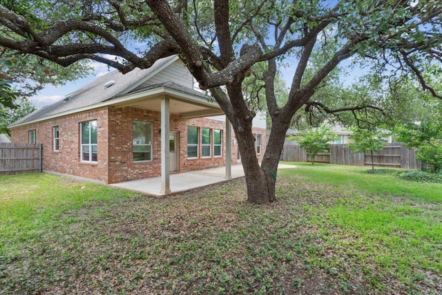 102 Country View Way, Cedar Park, TX 78613 - fenced backyard featuring a patio