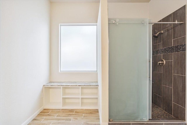 102 Country View Way, Cedar Park, TX 78613 - full bath with a shower stall and wood finished floors