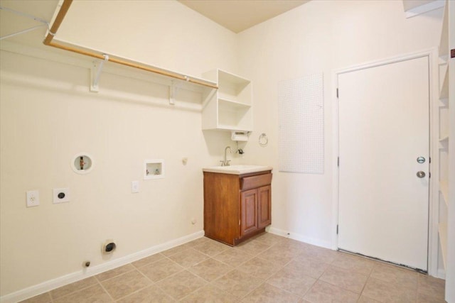 102 Country View Way, Cedar Park, TX 78613 - washroom featuring electric dryer hookup, gas dryer hookup, hookup for a washing machine, and light tile patterned floors