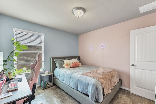 201 Garcitas Creek Ln, Hutto, TX 78634 - bedroom featuring carpet flooring and an office area