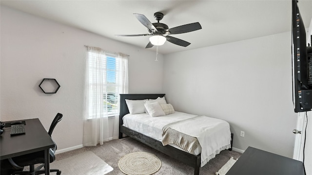 201 Garcitas Creek Ln, Hutto, TX 78634 - bedroom featuring carpet flooring, an office area, and ceiling fan