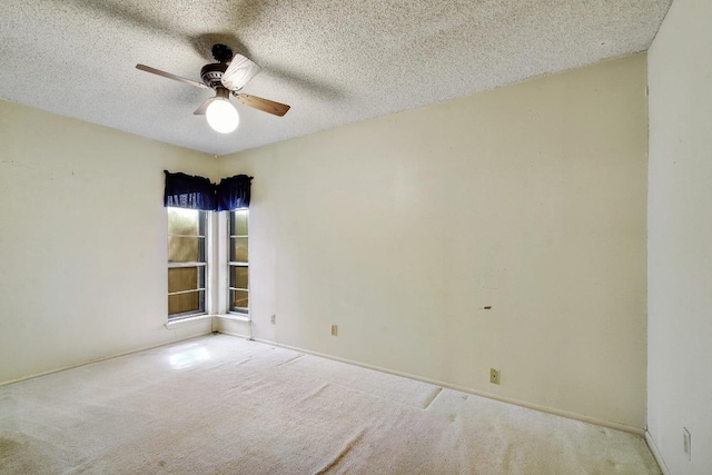 7546 Leafy Hollow Ct, Live Oak, TX 78233 - spare room with carpet floors, ceiling fan, and a textured ceiling