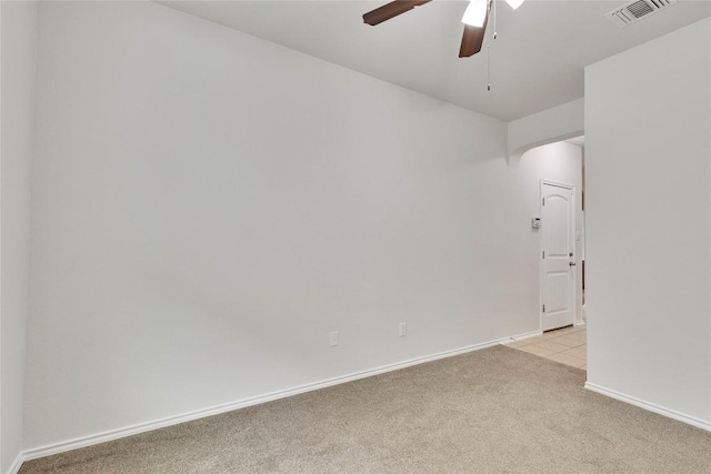 933 Oatmeal Dr, Pflugerville, TX 78660 - spare room featuring ceiling fan and light colored carpet