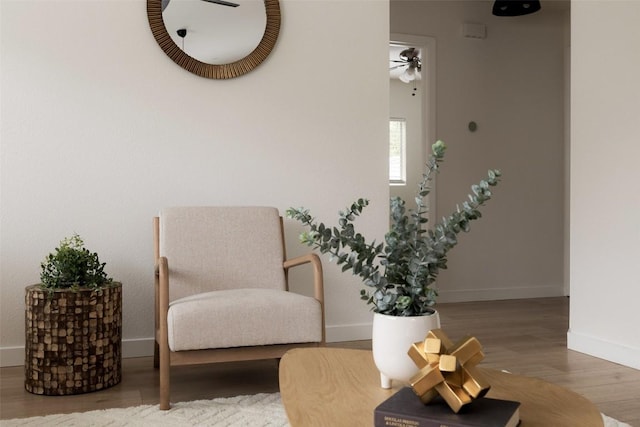 701 Mankato Dr, Austin, TX 78748 - sitting room with wood finished floors and ceiling fan
