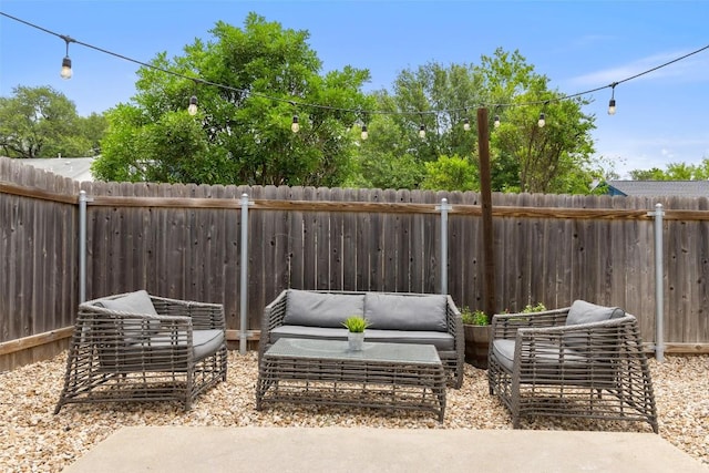 701 Mankato Dr, Austin, TX 78748 - fenced backyard featuring an outdoor living space