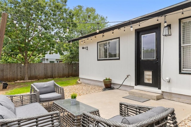 701 Mankato Dr, Austin, TX 78748 - view of patio / terrace with an outdoor living space and entry steps