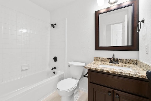 10504 Grand Oak Cir, Austin, TX 78750 - full bath with vanity,  shower combination, and tile patterned floors
