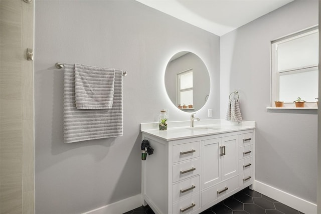 13516 Caldwell Dr, Austin, TX 78750 - bathroom featuring vanity and tile patterned floors
