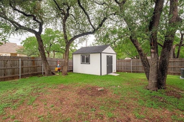 13516 Caldwell Dr, Austin, TX 78750 - fenced backyard with a storage unit