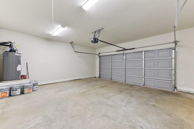 130 Mokalau Dr, Bastrop, TX 78602 - garage featuring electric water heater and a garage door opener