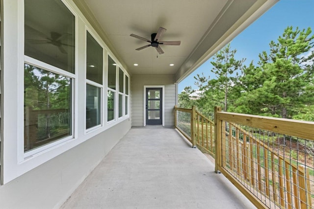 130 Mokalau Dr, Bastrop, TX 78602 - balcony featuring a ceiling fan