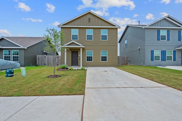 17704 Oso Cv, Elgin, TX 78621 - traditional-style home featuring concrete driveway and board and batten siding