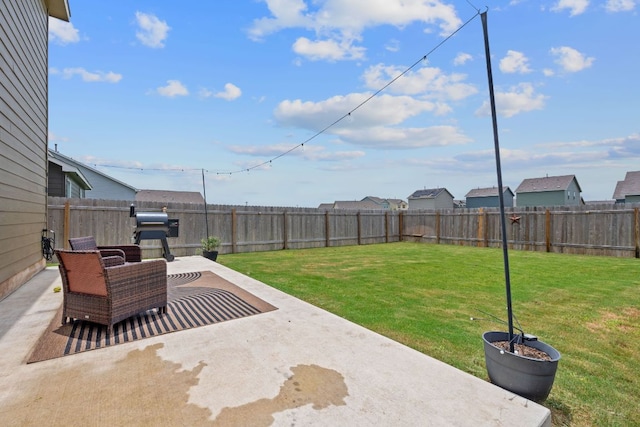17704 Oso Cv, Elgin, TX 78621 - fenced backyard with a patio area and grilling area