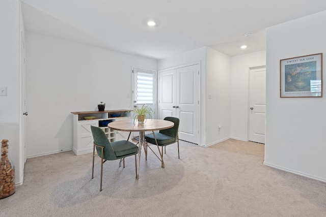 17704 Oso Cv, Elgin, TX 78621 - dining room with light carpet and recessed lighting