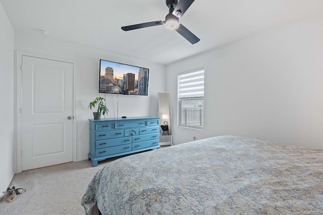 17704 Oso Cv, Elgin, TX 78621 - carpeted bedroom featuring a ceiling fan
